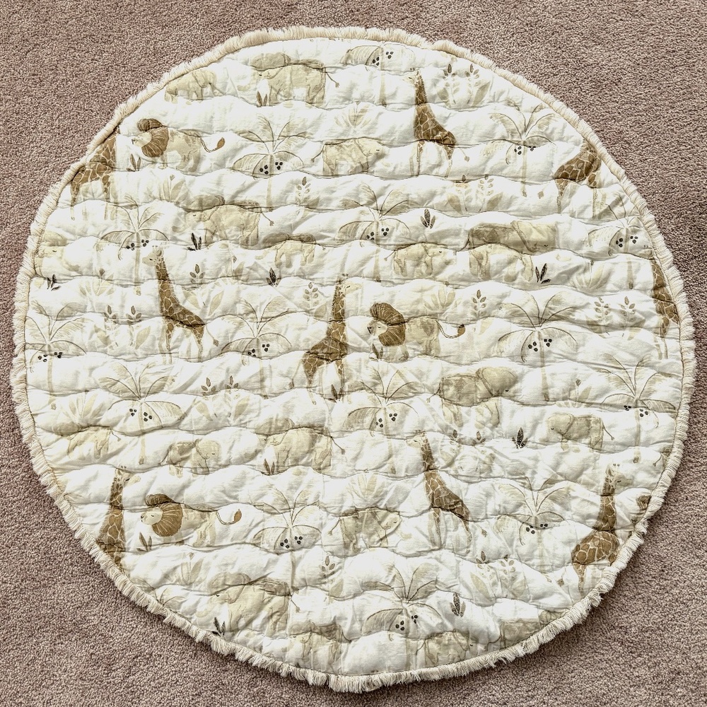 Crane Baby Kendi Safari Quilted Play Mat